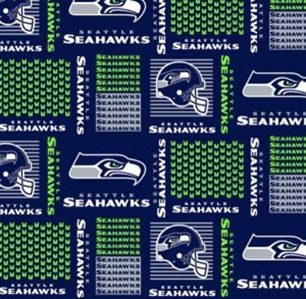 Licensed NFL Seattle Seahawks Cotton 6470-D Fabric by the Yard